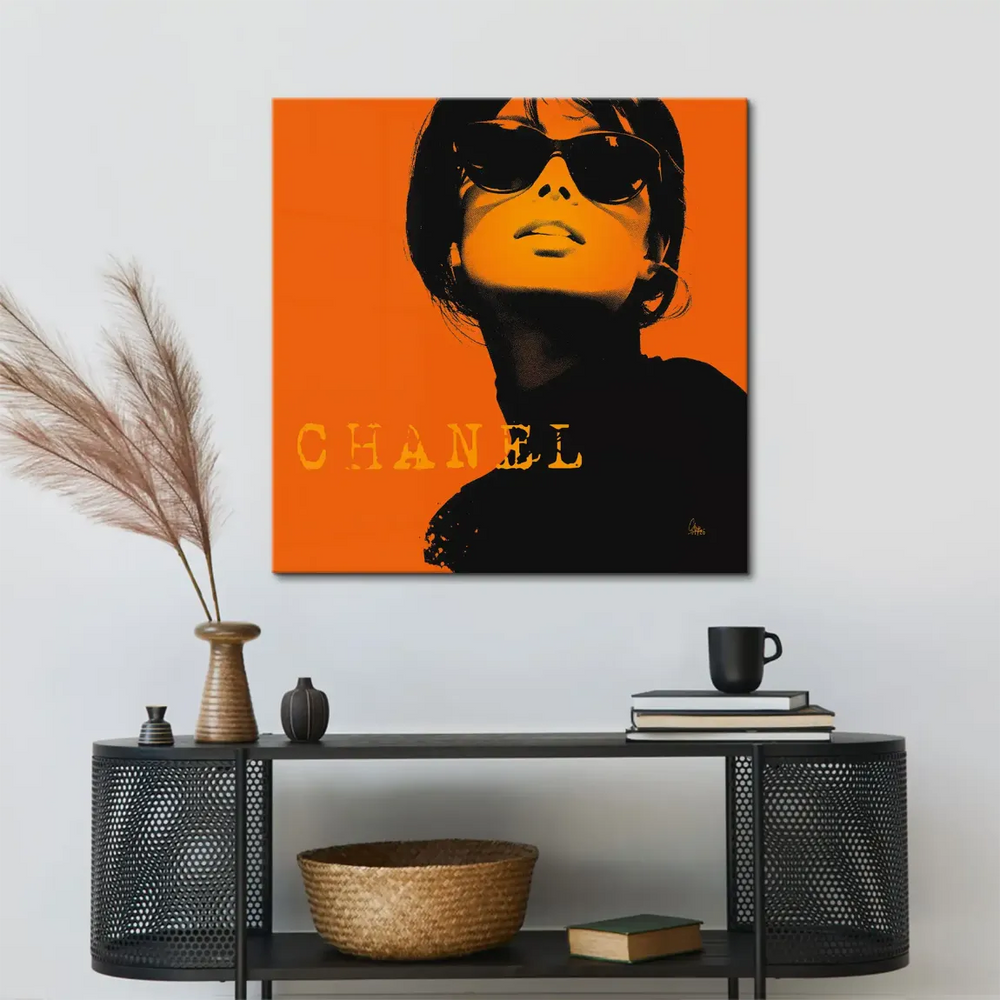 Bold fashion-forward wall art for living rooms or bedrooms.