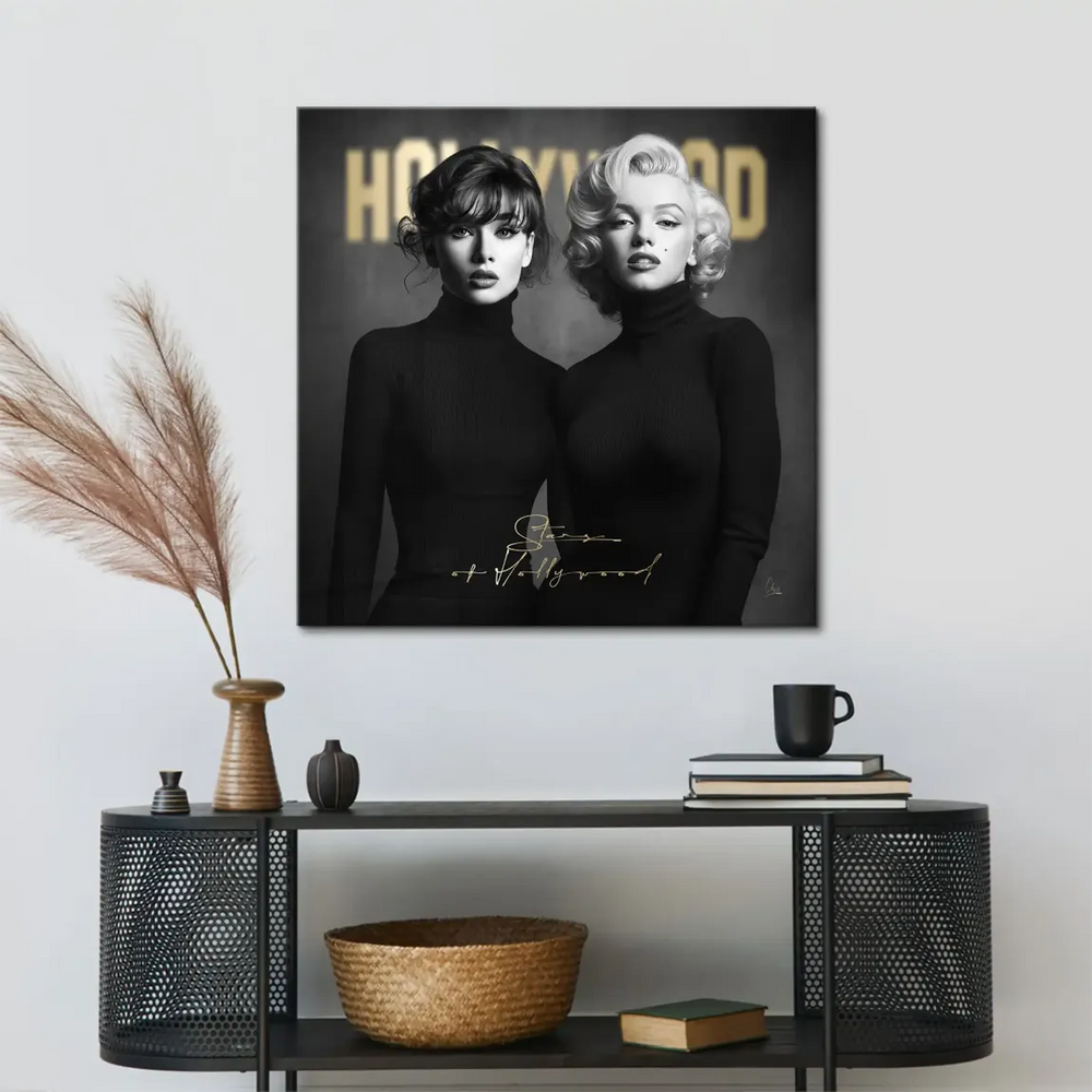 Iconic cinema legends wall art for modern classic or Hollywood-style decor
