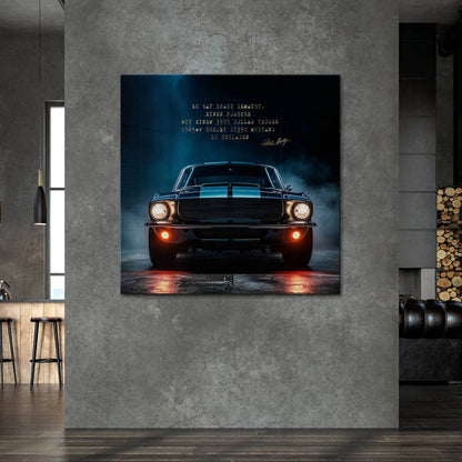 Ford Mustang Shelby GT350 canvas wall art suitable for garage or man cave
