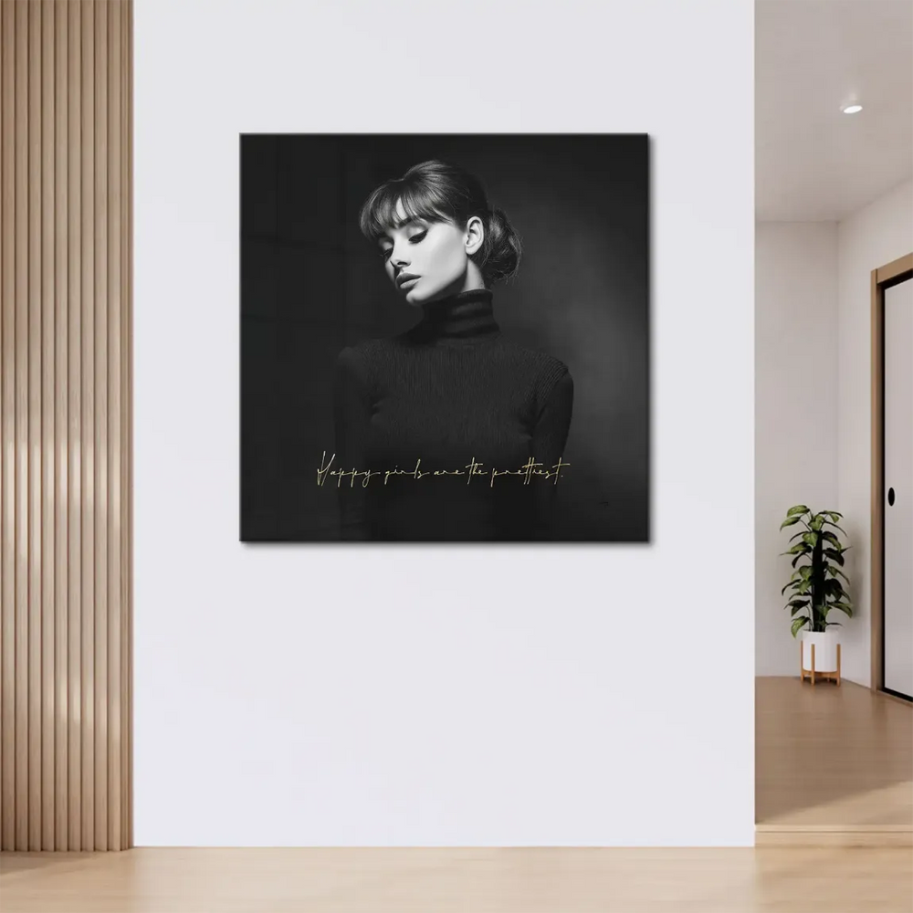Minimalist black-and-white wall art suitable for living rooms and bedrooms