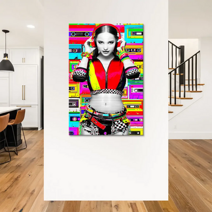 Glitch art style for a modern street-art feel