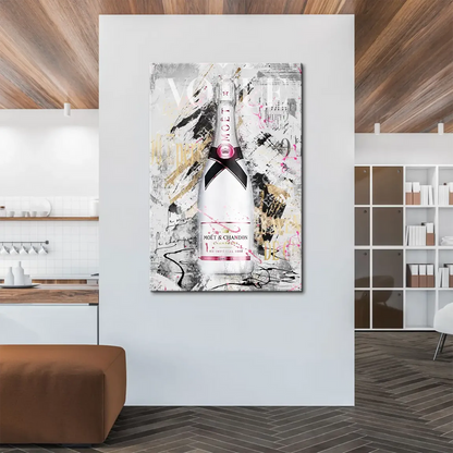 Distressed grey, white, and black urban background with dramatic typography on canvas