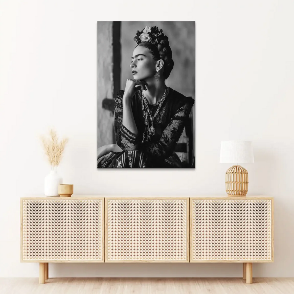 Texture-rich grayscale wall art suitable for bohemian or modern minimalist decor.