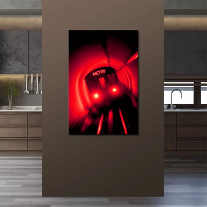 Urban futuristic wall art suitable for contemporary interiors