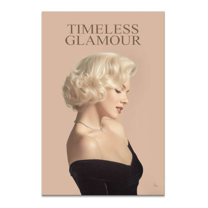 Marilyn Monroe-inspired canvas portrait with timeless glamour