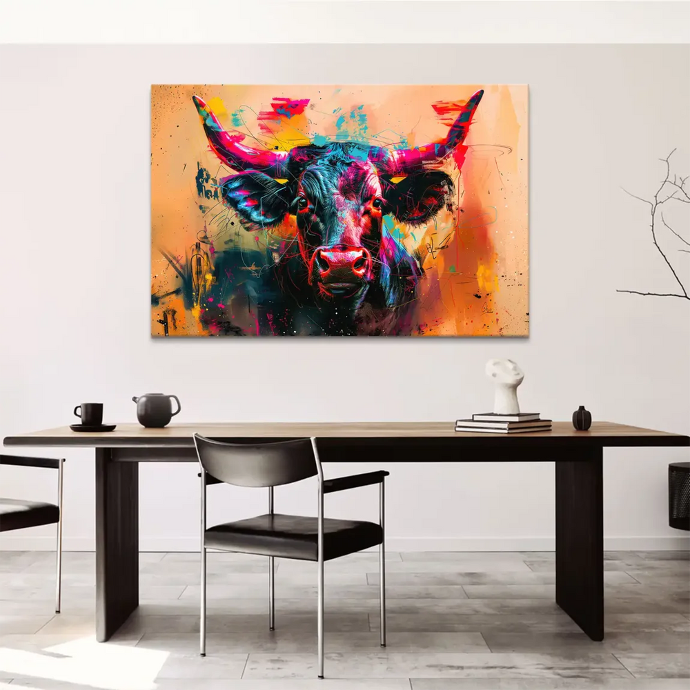 Modern wall art ideal for contemporary, industrial, or eclectic interiors