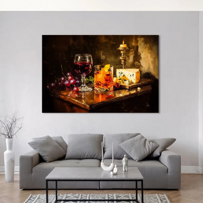 Wine & Pleasure Canvas Print: Luxurious Still Life Wall Art - Image 4