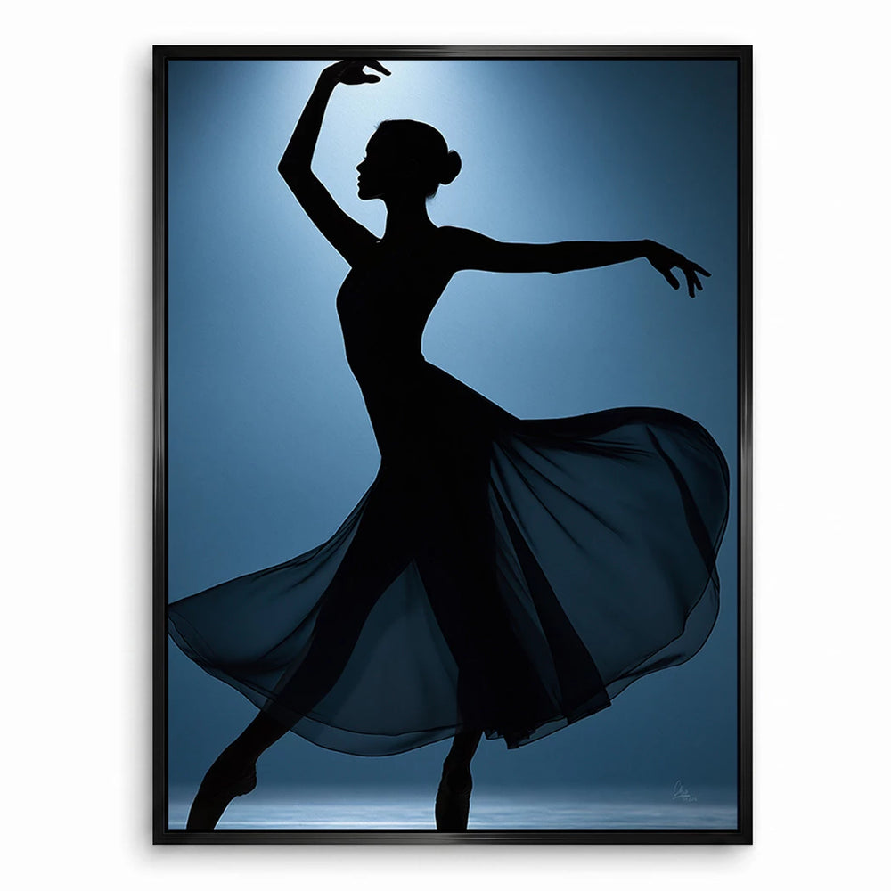Artful depiction of ballet in a contemporary, refined style.