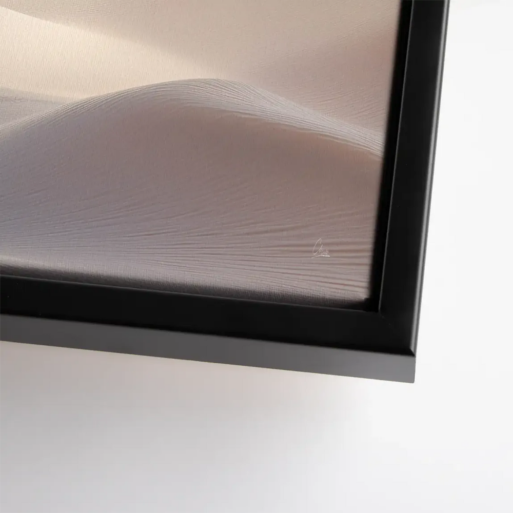 Neutral-toned desert wall art with beige and peach hues — Desert Light Canvas Print.