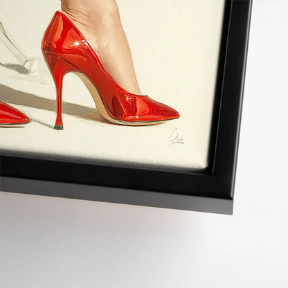 Red Heels Delight Canvas Print - Glam Wall Art for Modern Interiors - Image 9