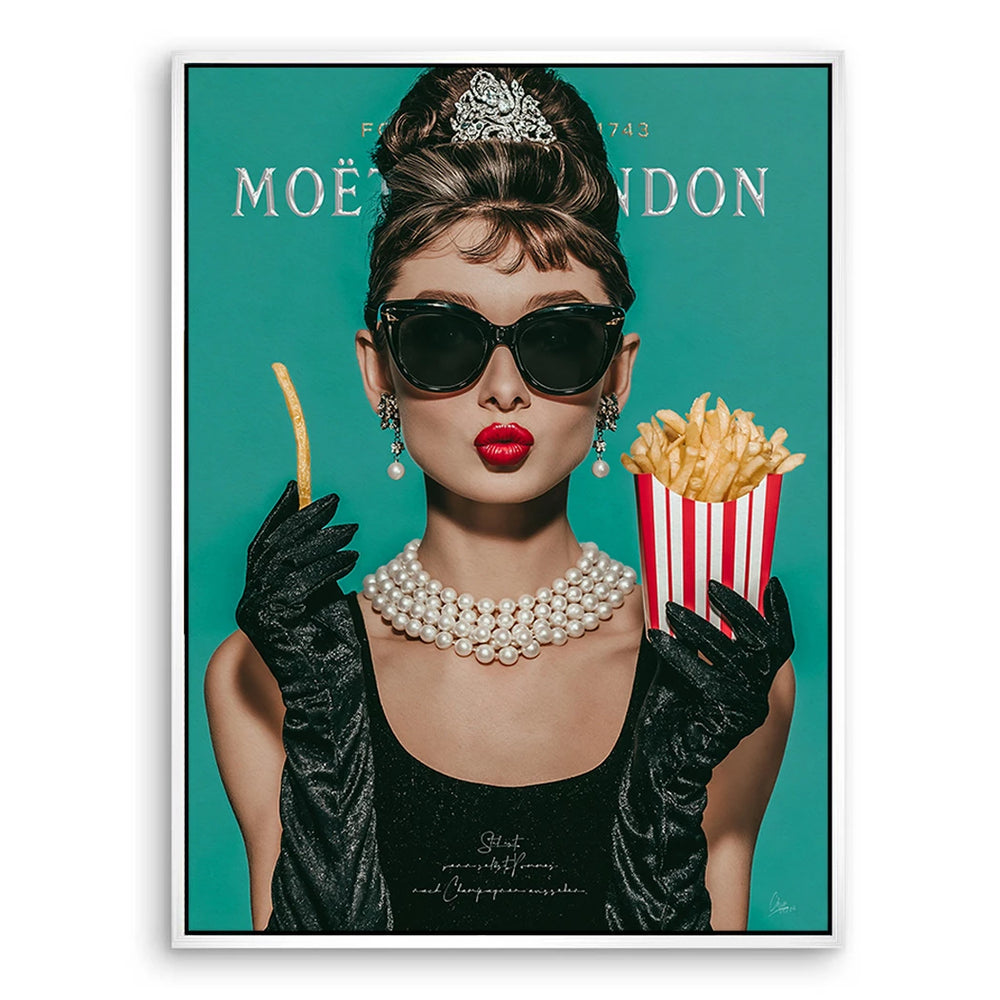 Whimsical yet sophisticated canvas art for home decor.