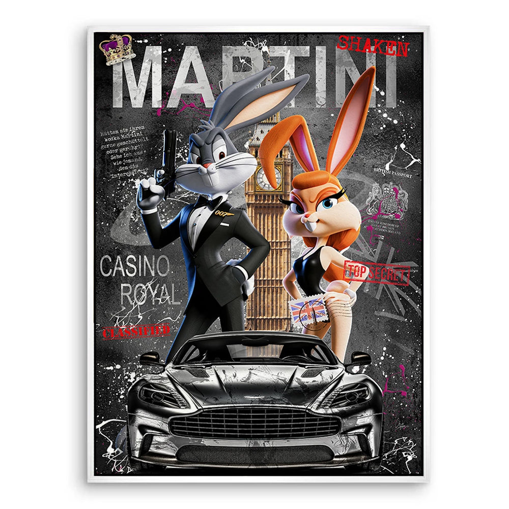 Ideal for modern interiors, this Pop Graffiti piece blends urban themes with comic characters.
