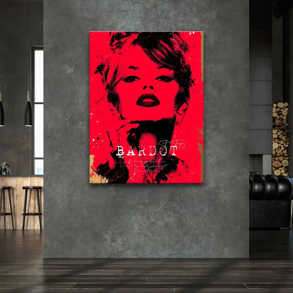 Glamorous rebellious mood wall art for modern interiors