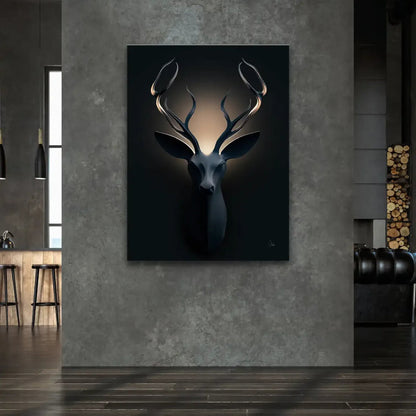 Symmetrical deer antlers canvas as a modern focal point