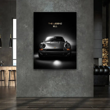 Symmetrical minimalist car wall decor suitable for masculine interiors