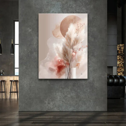 Neutral-toned canvas art ideal for Japandi and contemporary interiors