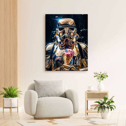 Shiny metallic gold Star Wars Stormtrooper wall decor