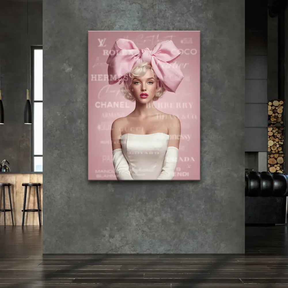 Center-focused pop art canvas featuring a glamorous Hollywood-style woman