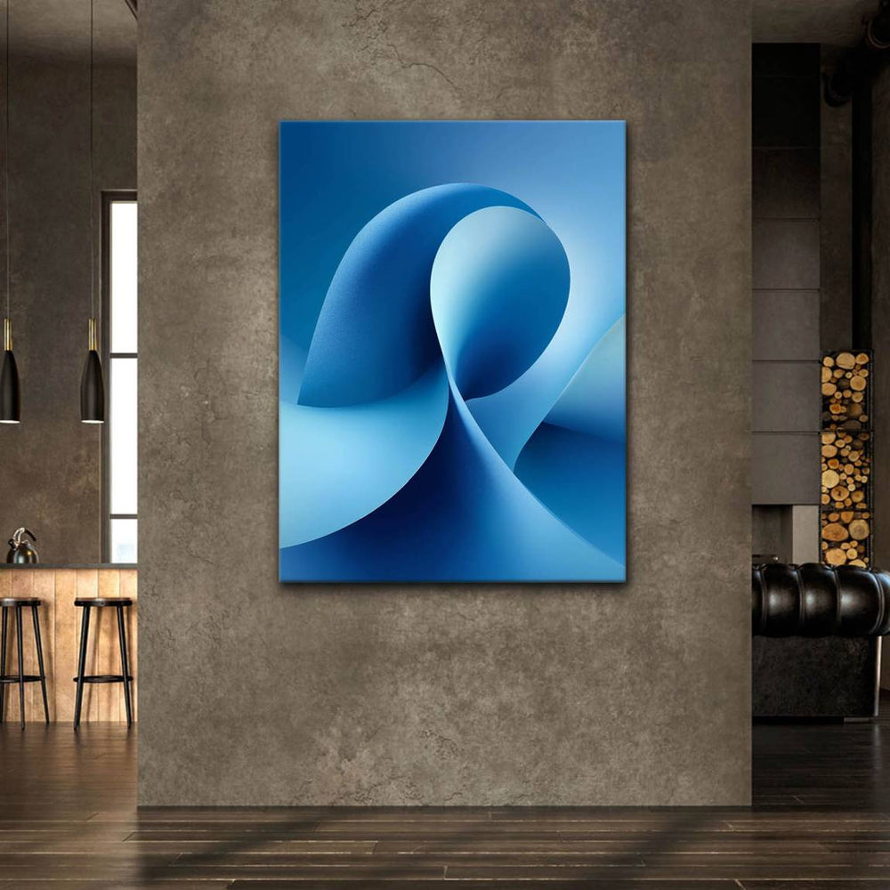 Calm ocean-inspired abstract artwork on canvas for contemporary interiors