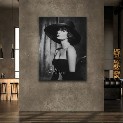 Elegant monochrome close-up conveying drama and classic cinema style