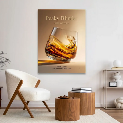 Close-up of whiskey glass highlighting rich amber tones