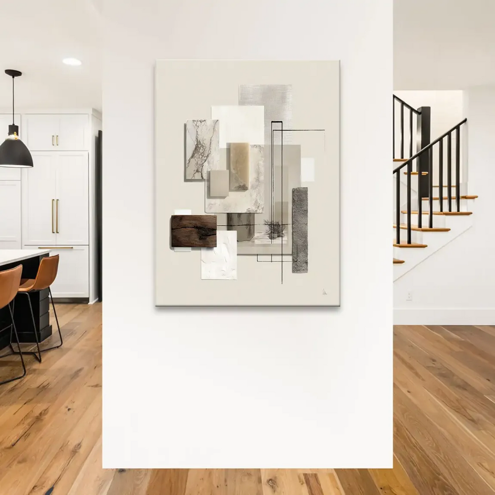 Contemporary abstract wall art with calm, minimalist mood