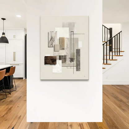 Contemporary abstract wall art with calm, minimalist mood