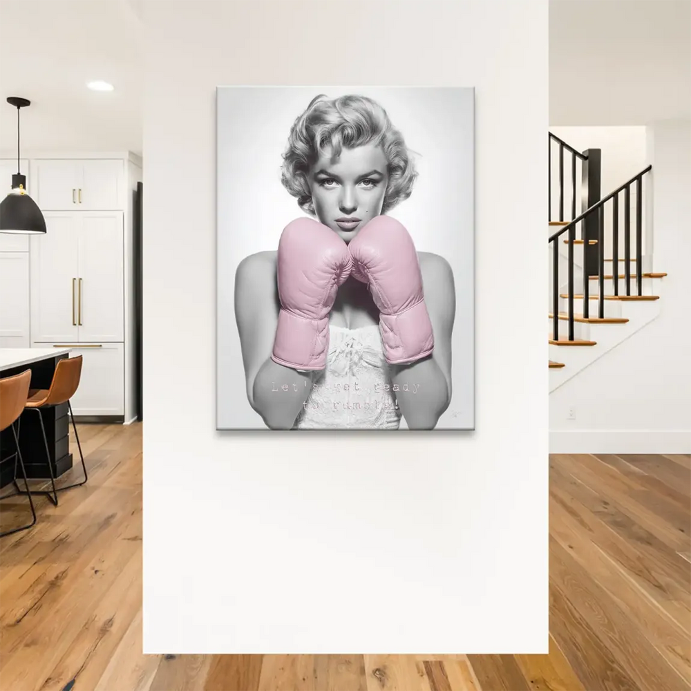 Pop art style Marilyn Monroe wall art blending vintage photo with modern color.
