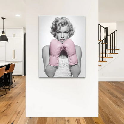 Pop art style Marilyn Monroe wall art blending vintage photo with modern color.