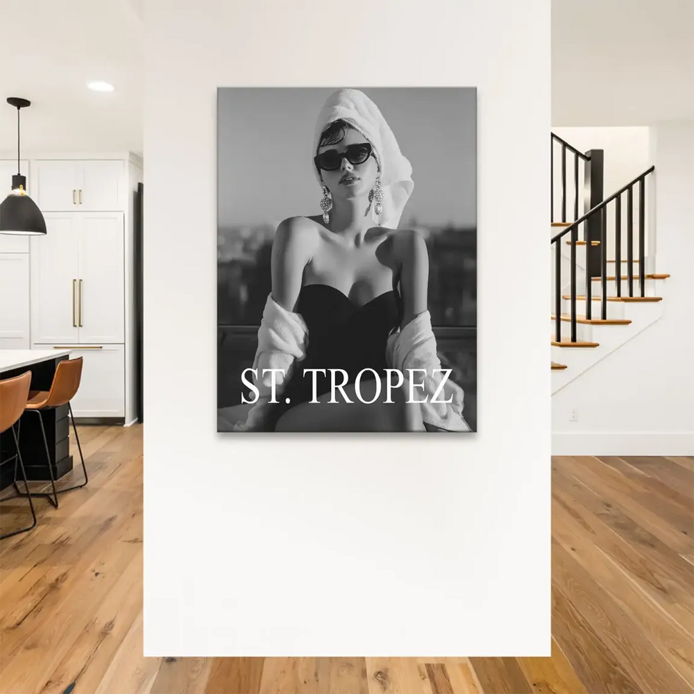 St. Tropez Glam canvas print with the brand signature at the bottom