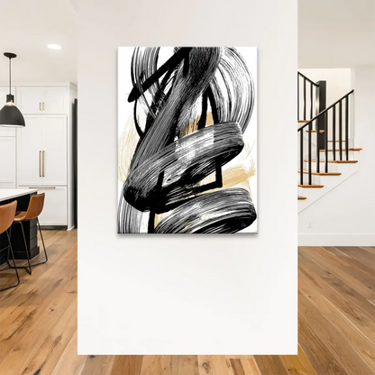 Interwoven forms creating a dramatic sense of movement