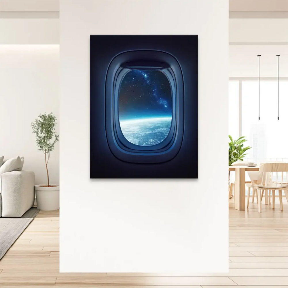 Minimalist, sci-fi inspired galaxy artwork for modern interiors