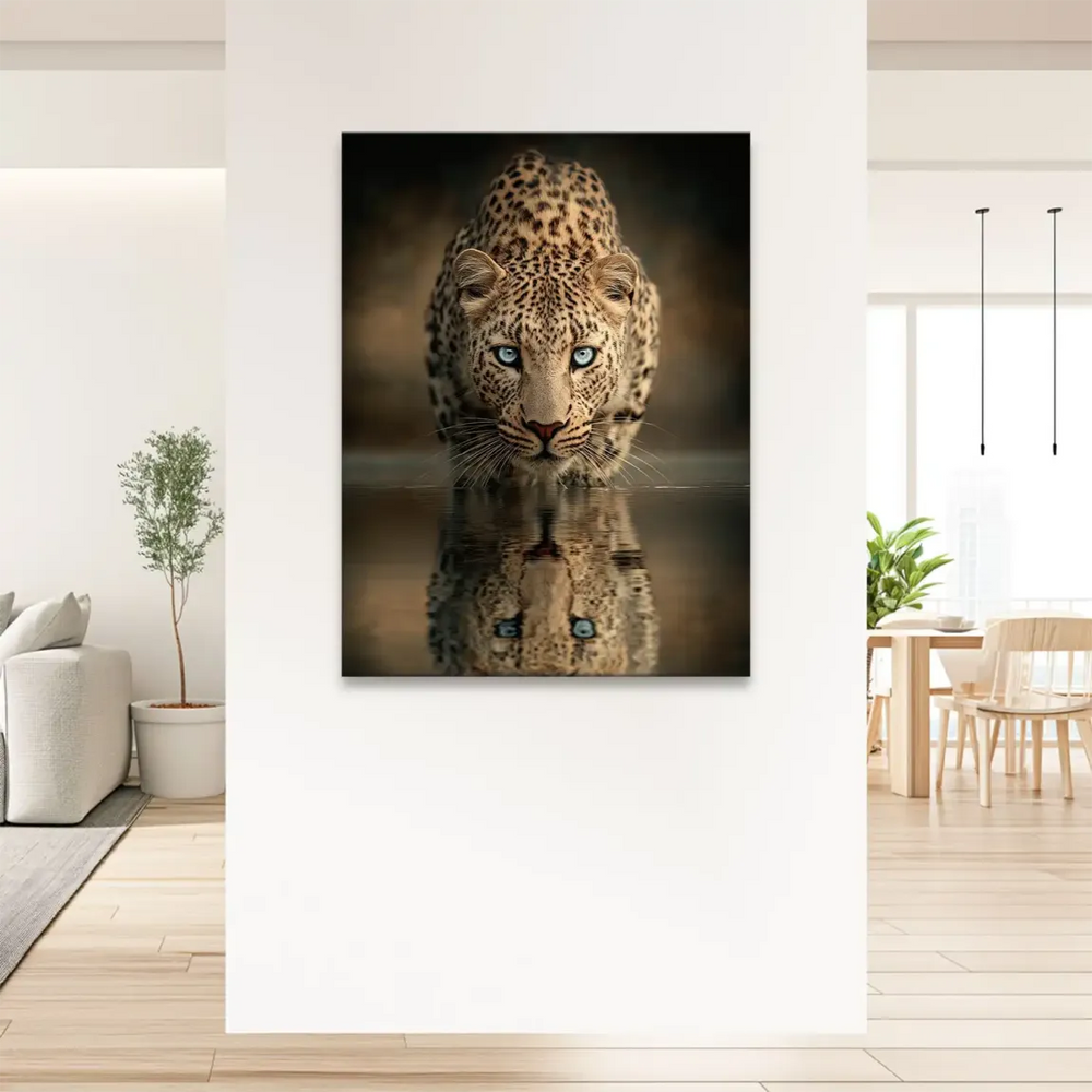 Symmetrical Leopard canvas composition