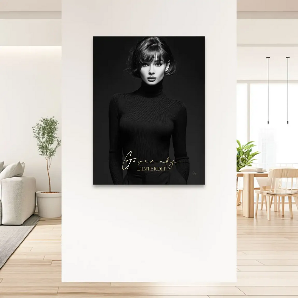 Monochrome portrait artwork ideal for living rooms and bedrooms