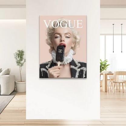 Glamorous Marilyn Monroe wall art blending vintage Hollywood glamour with modern fashion