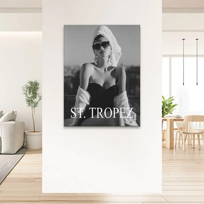 Elegant wall art for living room or bedroom evoking resort luxury