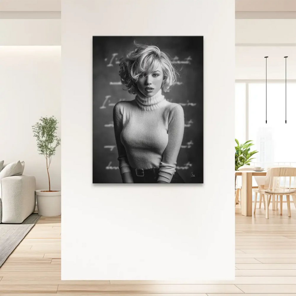 Elegant fashion-inspired wall art featuring a classic movie star on canvas