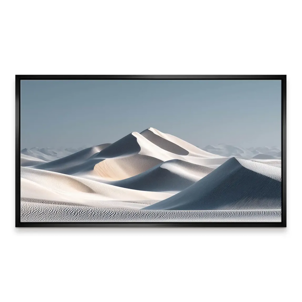 Close-up of sand ripples and curved dune forms creating depth.