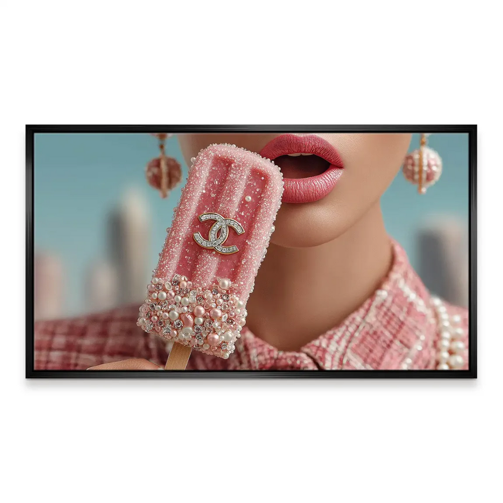 Glamorous fashion wall art ideal for modern bedrooms and dressing rooms.