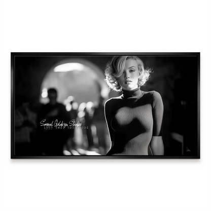 Stylized Marilyn Monroe on canvas with vintage fashion vibe