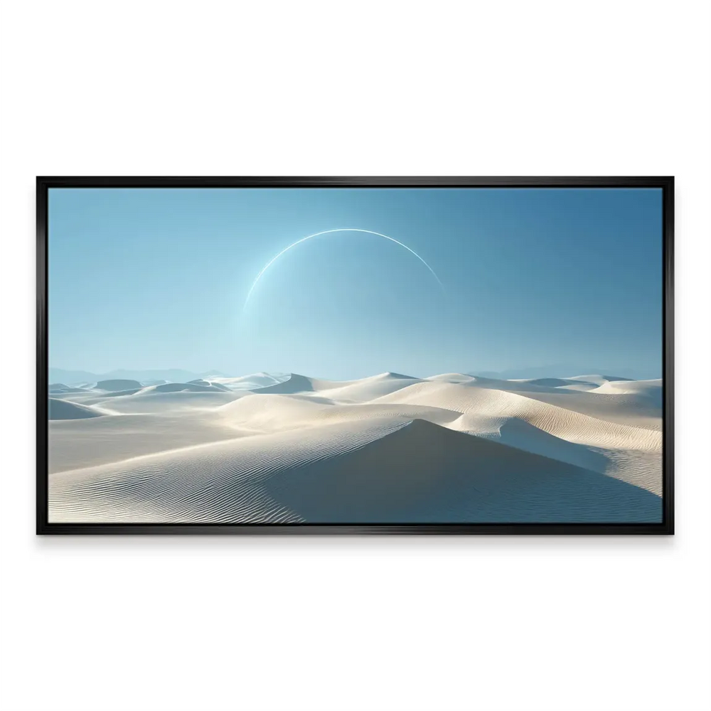 White Desert Canvas Print - Futuristic Desert Wall Art in Cool Tones - Image 5