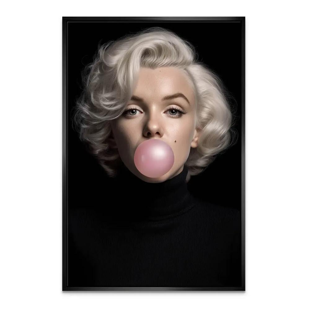 Bold wall art blending classic glamour with contemporary pop art