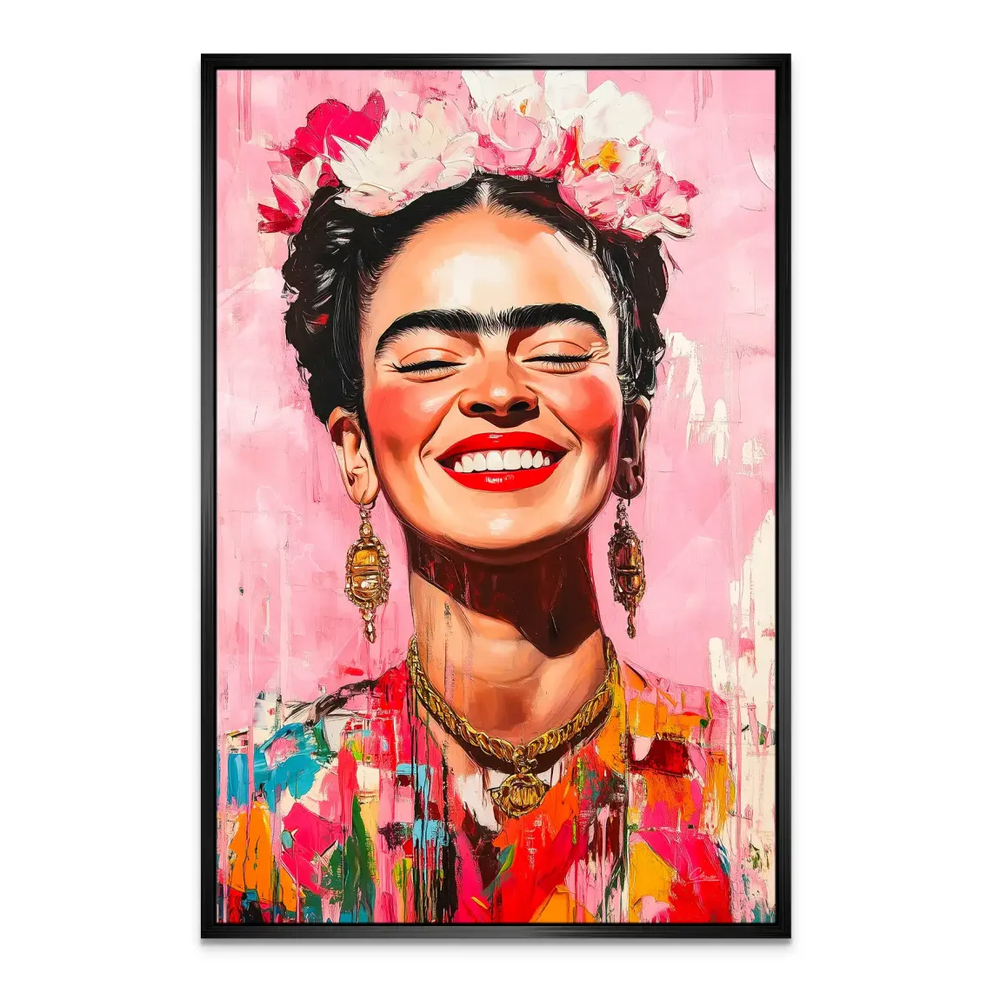 Frida Kahlo Happy Smile Canvas Picture - Wall Art - Image 6