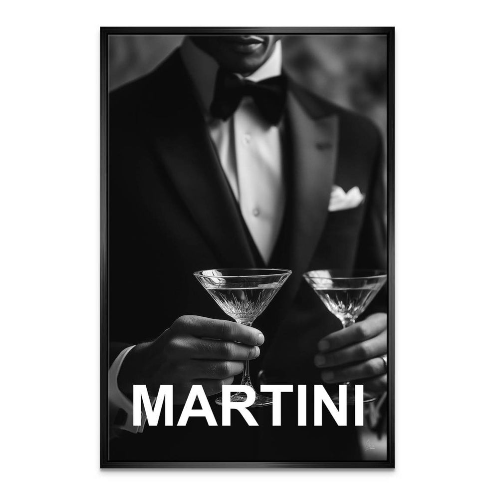 Monochrome wall art suited for living room or home bar.
