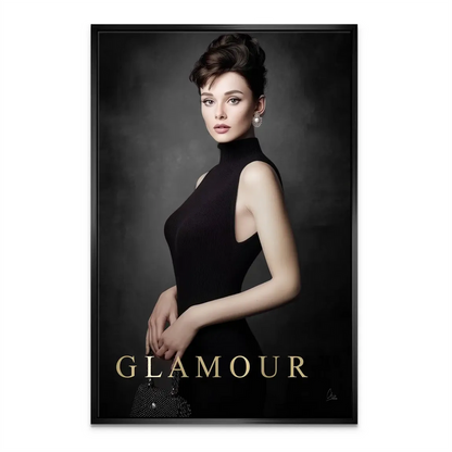 Vintage chic canvas print with a sophisticated, minimalist interior appeal