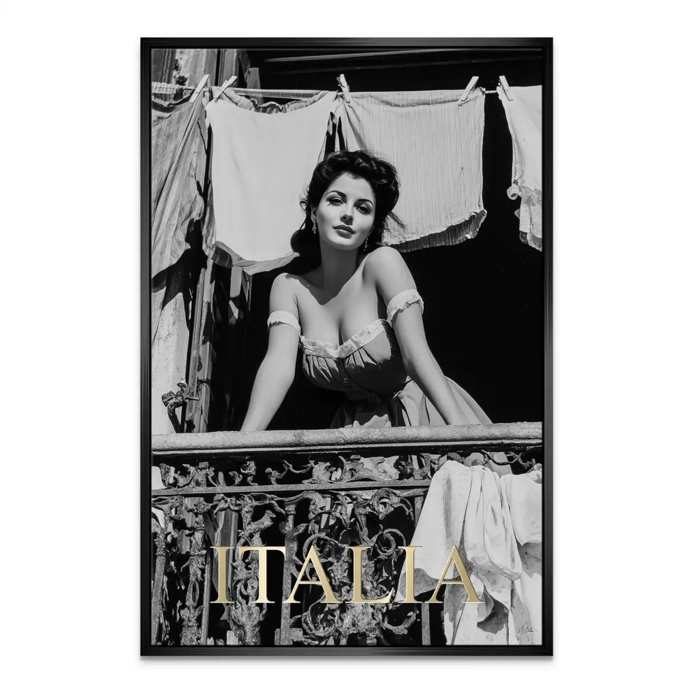 Beautiful Woman Black Canvas Art - Vintage European Portrait - Image 6