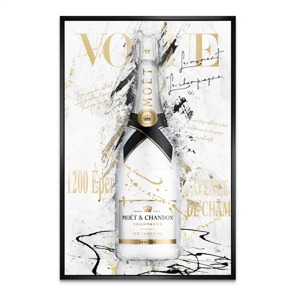 Champagne Art on Canvas - Glam Wall Decor | Pop Graffiti - Image 7