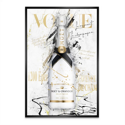 Champagne Art on Canvas - Glam Wall Decor | Pop Graffiti - Image 7