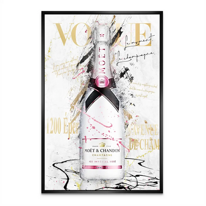 White abstract background of glamorous champagne art with bold strokes