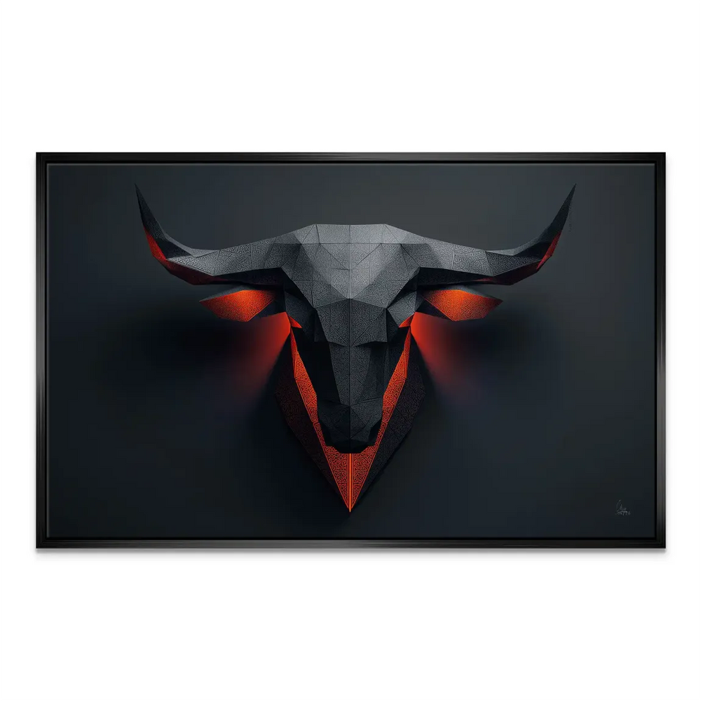 Noble Bull Head Canvas Art — Geometric Low-Poly Wall Decor - Image 5